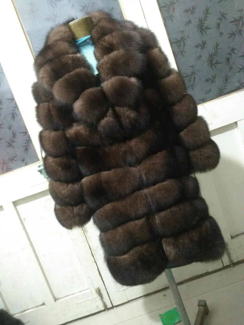 Новинка роскошное Женское пальто из натурального Лисьего меха толстое с