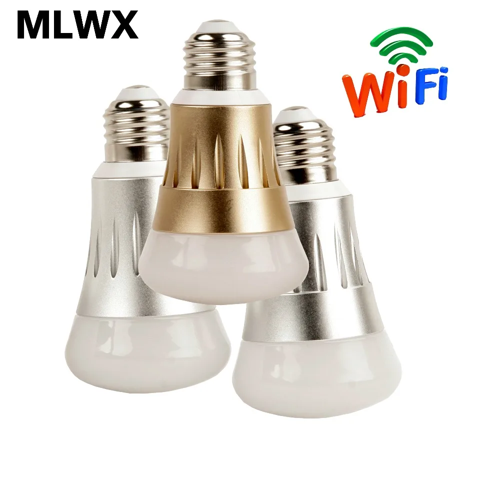 Умная WIFI подсветка пульт дистанционного управления 3WRGB Светодиодная лампа E27 6W