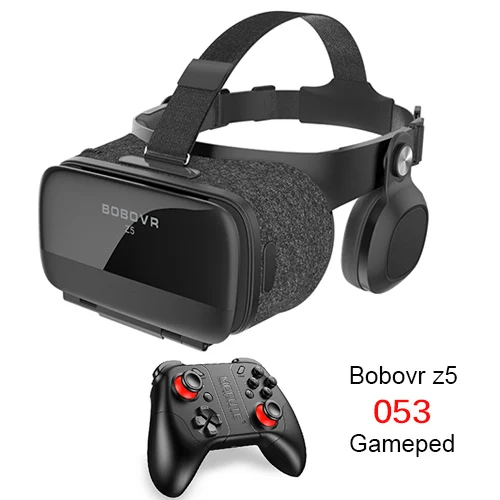 BOBOVRZ5 120 FOV 3D Cardboard VR удаленный Шлем очки виртуальной реальности VR гарнитура очки для 4,7-6,2 'мобильного телефона - Цвет: 053 gamepad
