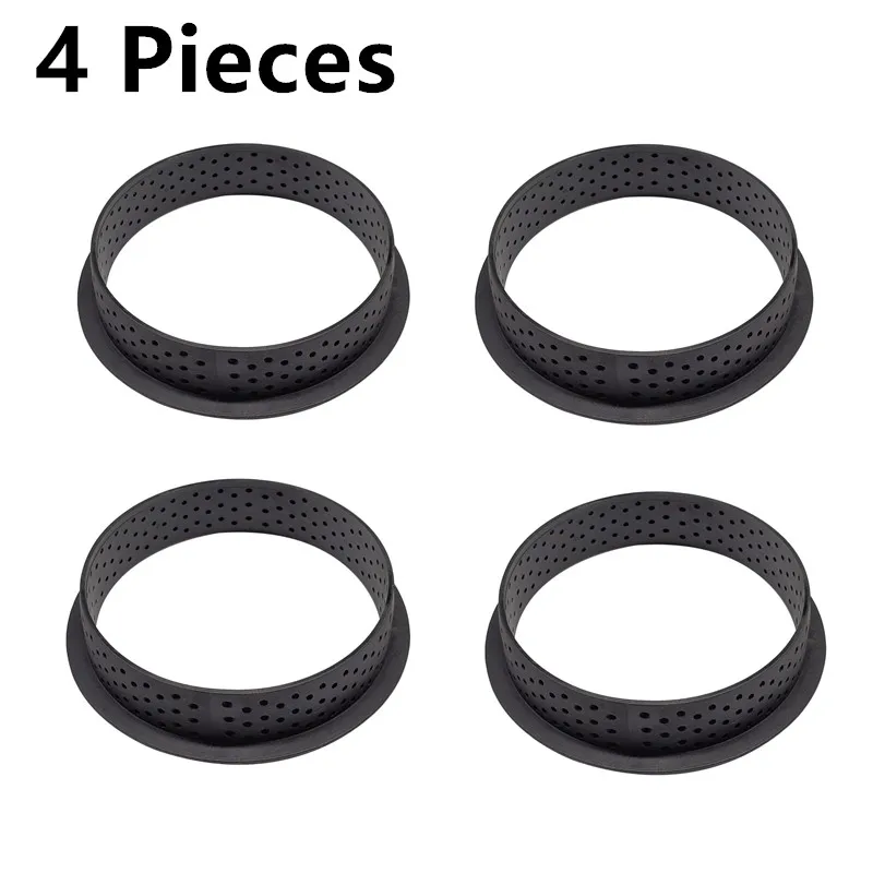 4 Pieces Tart Ring SHENHONG новая форма для муссов и десертов, силиконовая форма для торта, для выпечки, тартлет, форма для выпечки, инструмент для украшения выпечки - Цвет: 4 Pieces Tart Ring
