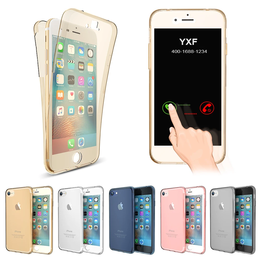 KISSCASE 360 чехол для iPhone X 8 7 Plus мягкий термополиуретановый силиконовый ультра тонкий