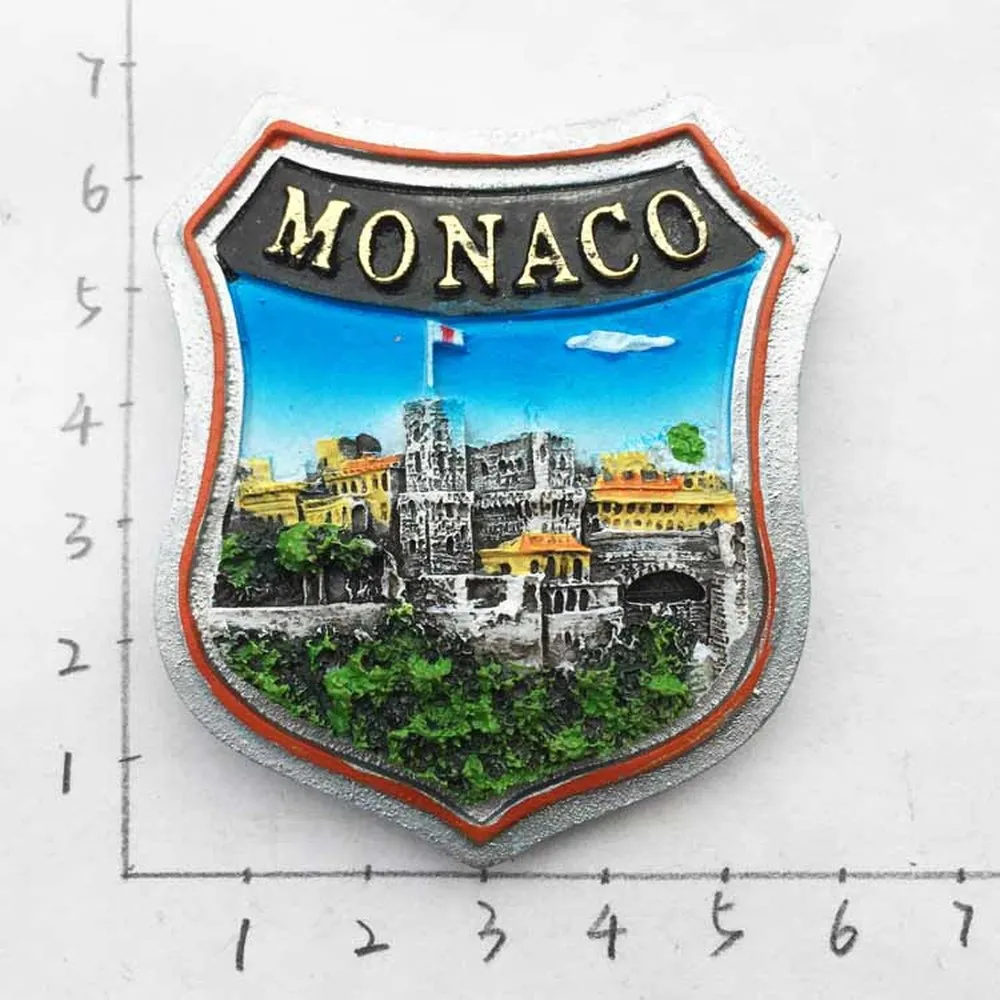 

BABELEMI Fridge Magnet Souvenir Monaco Ancient Castle Palace Landmark Fridge Magnets Decorative Refrigerator Home Decor