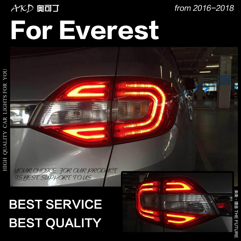 

AKD Car Styling Tail Lamp for Ford Everest LED Tail Light 2016-2018 Endeavour Rear lamp LED DRL Brake Reverse auto Accessories