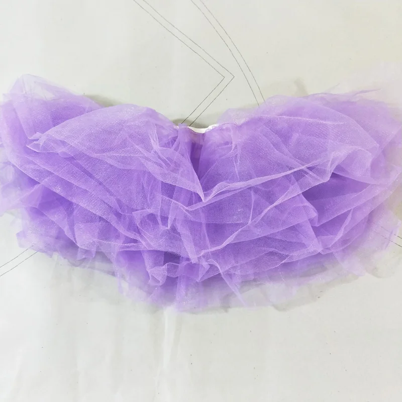 lavender B& N Женская мини-юбка-пачка для взрослых, тюль для нижней юбки, вечерние балетные юбки, 6 слоев, 9 цветов, 21 см, высшее качество - Цвет: lavender