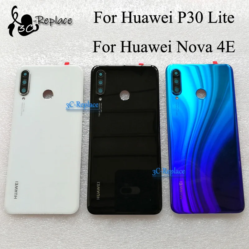 Оригинальный 6 1 дюймовый для Huawei P30 Lite / Nova 4E MAR LX1 L01 L21 L22 стеклянная задняя крышка