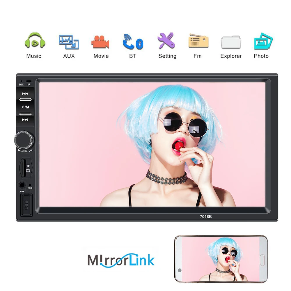 Авторадио 2 din автомобильное радио 7 &quotHD плеер MP5 сенсорный экран цифровой дисплей