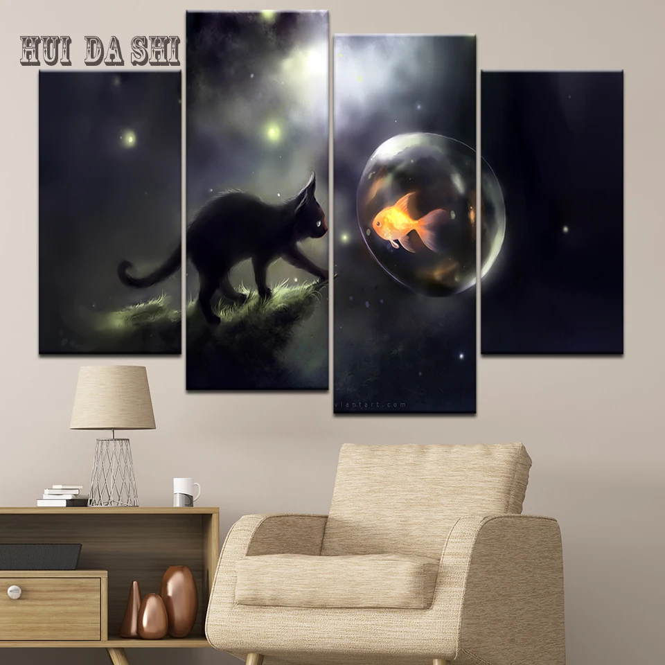 Настенные художественные абстрактные флуоресцентные плакаты картина с цветком