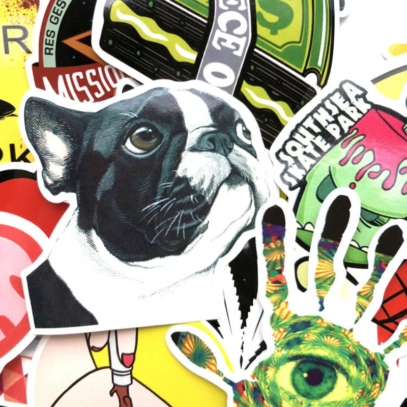 100 шт. смешанные Мультяшные игрушки наклейки для автомобиля Стайлинг велосипед