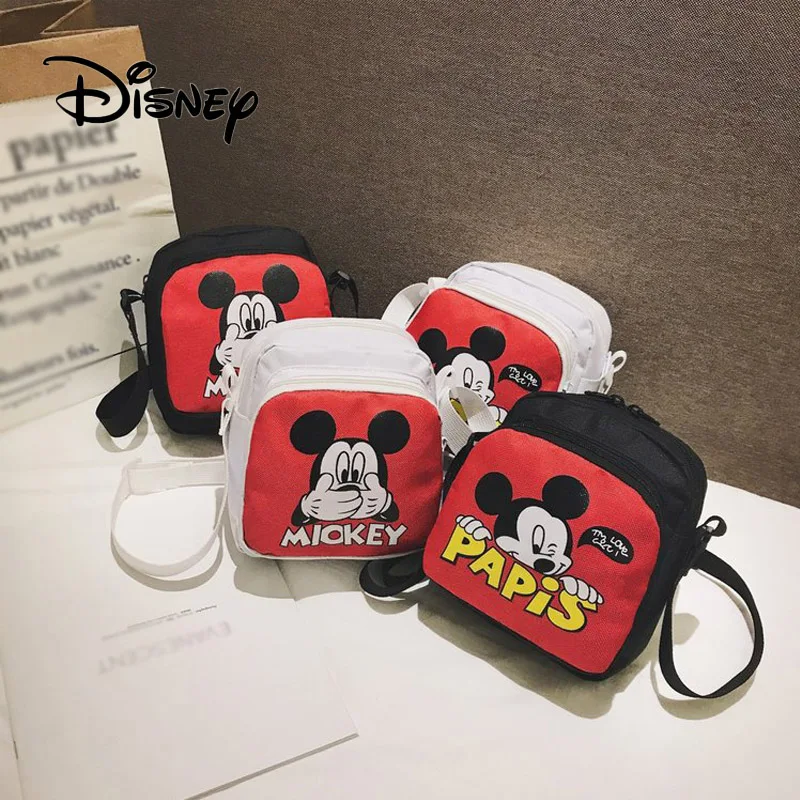 disney Микки Маус Кроссбоди детская школьная сумка для детского сада Повседневная Холщовая Сумка женская переносная сумка через плечо плюшевая