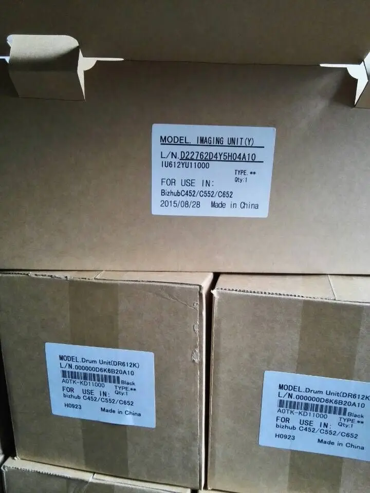 2016 новинка IU612 CMY DR612K drum unit DV612 developer для Konica Minolta bizhub C452/C552/C652 5 шт./лот Бесплатная