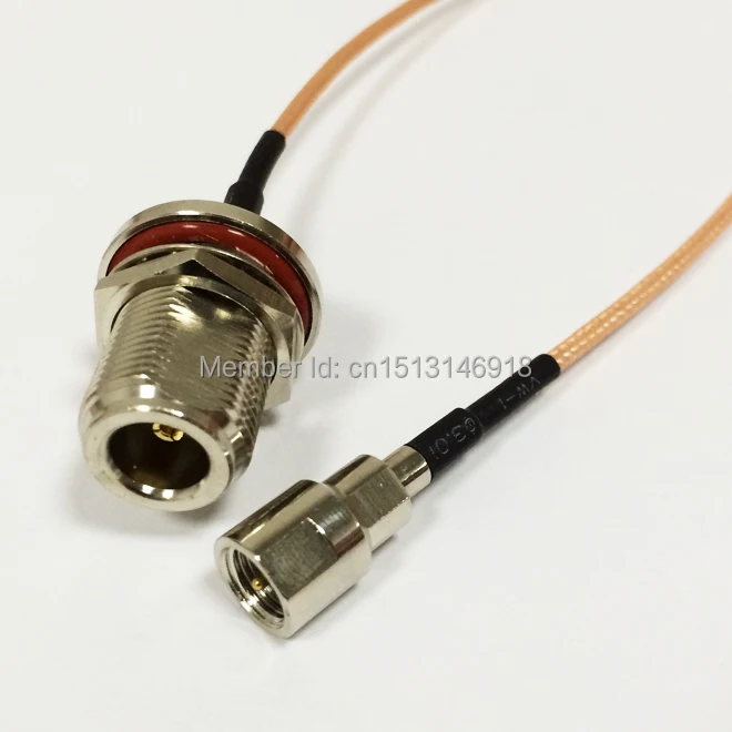 НОВЫЙ N образный переходник с внутренней перегородкой и гайкой штепсельная вилка