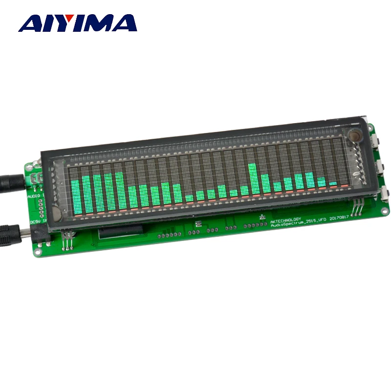 AIYIMA 15 уровень VFD Музыка Аудио спектр индикатор усилитель доска индикатор уровня VU метр Скорость регулируемый режим AGC с чехлом