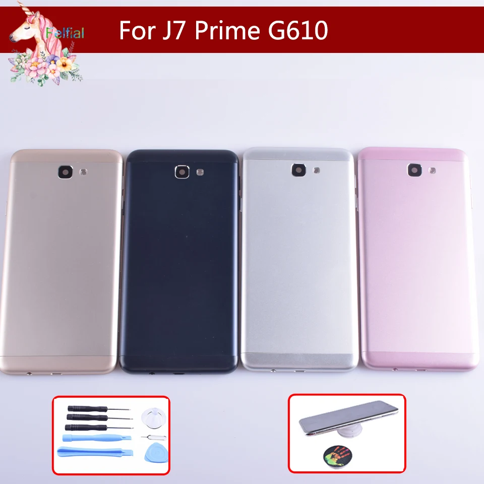 Крышка батарейного отсека для Samsung Galaxy J7 Prime G610F G610 On7 2016 задняя крышка запасные