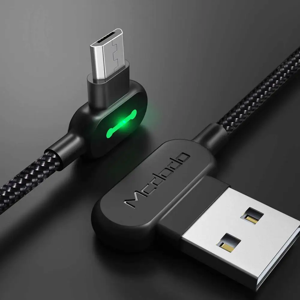MCDODO 3 м 3A Быстрый микро USB кабель Зарядное устройство данных зарядный кабель Microusb для samsung huawei Andriod мобильных телефонов кабели шнура - Цвет: Black