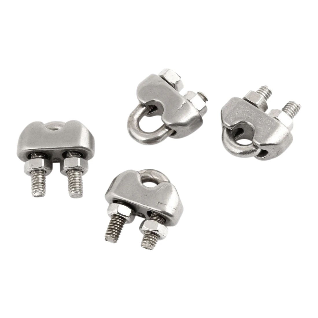 4pcs stainless steel cable clip saddle clamp for ropes 0.3cm 3mm wire | Обустройство дома