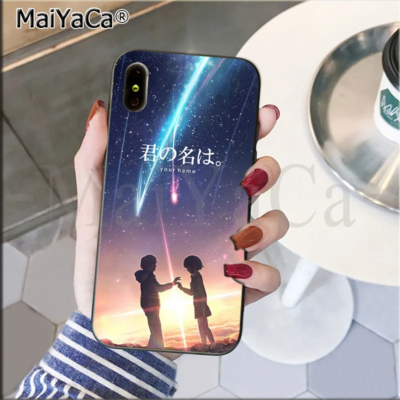 Maiyaca, японское аниме ваше имя Kimi no Na wa красочный умный чехол для телефона для iPhone 8 7 6 6S Plus 5 5S SE XR X XS MAX