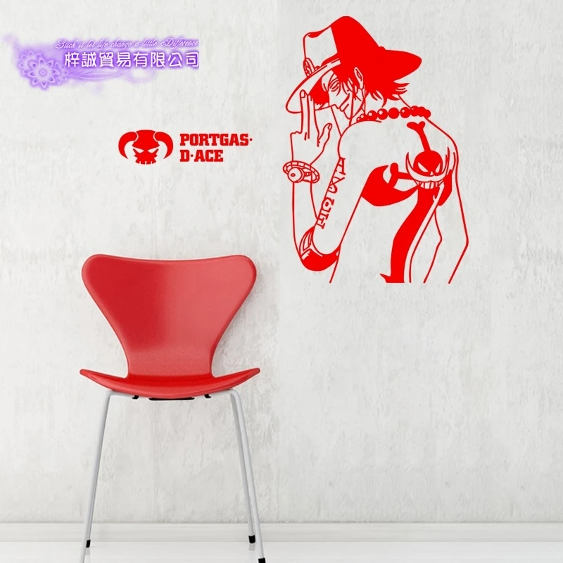 Ace Luffy цельные настенные наклейки Декор для дома декоративное украшение аниме
