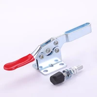 silver stainless steel quick clamp durable hardware tools horizontal switch clamp non slip handle processing fittings pipe clamp