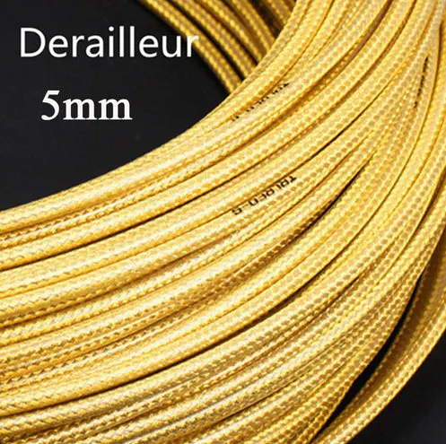 gold shift cable TRLREQ 3 м Велосипедный тормозной кабель MTB дорожный велосипед 5 мм ткацкий велосипед дисковая линия тормозной провод кабель Линия/переключения передач Велосипедный тормозной кабель набор - Цвет: gold shift cable