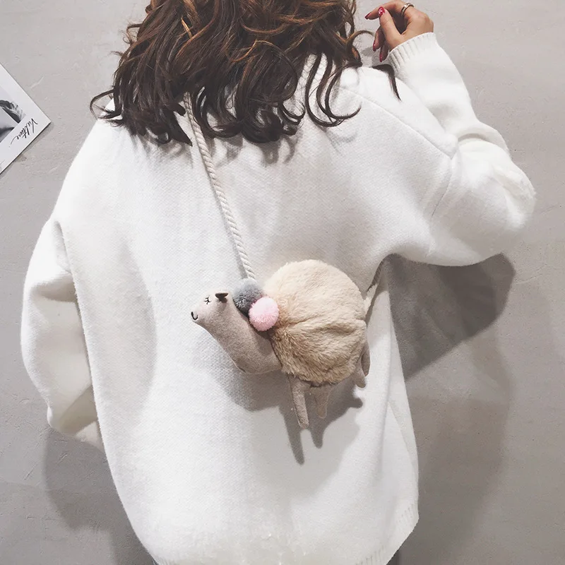 Ins/очень популярная женская милая сумка в виде овечки на плечо форме животного