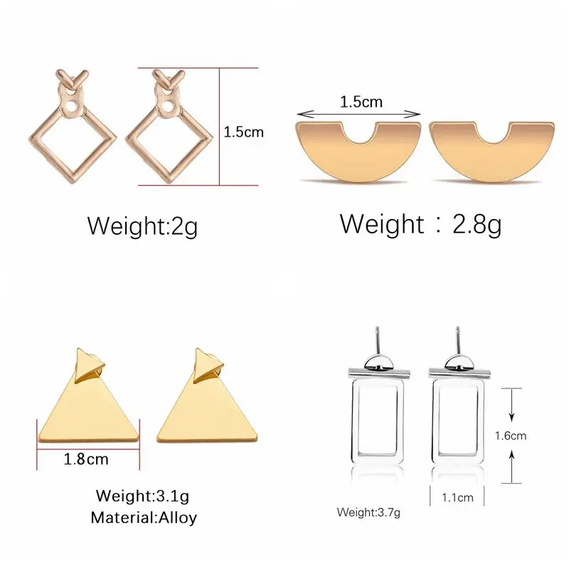 Креативные простые серьги гвоздики модные ювелирные изделия для женщин