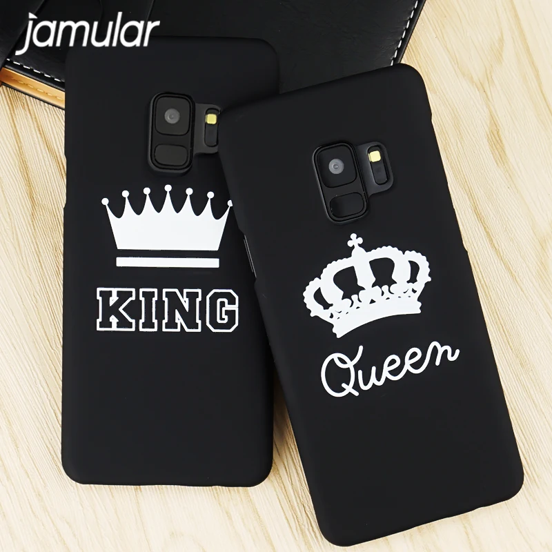 Чехол JAMULAR для влюбленных корона король королева чехол Samsung S8 S9 жесткие матовые