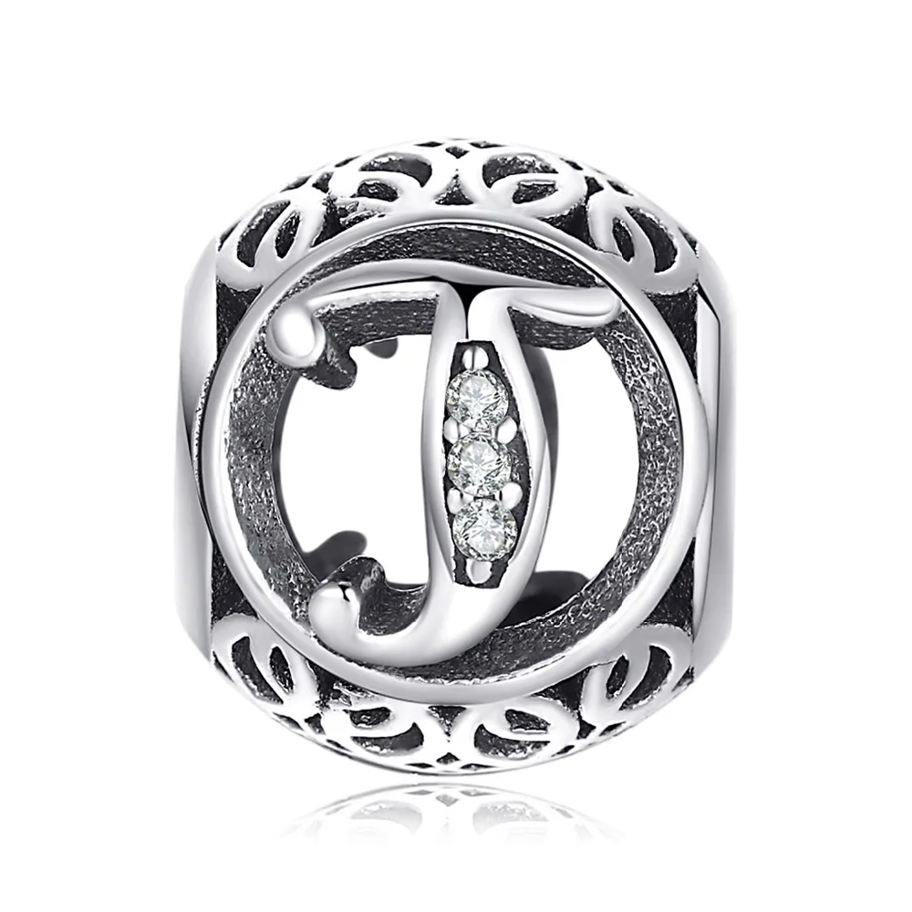 JewelryPalace Aucthentic 925 пробы серебряная буква Винтаж кубического циркония оберег