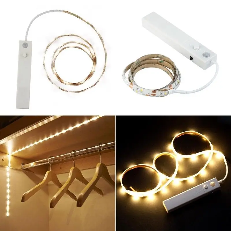 30 светодиодов движения сенсор водонепроницаемый батарея мощность свет шнура 1 м