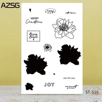 azsg beautiful flowers clear stamps for diy scrapbookingcard makingalbum decorative silicon stamp crafts