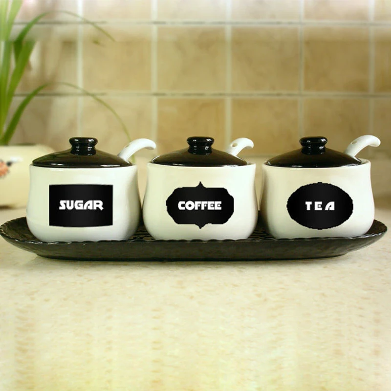 36 шт. стеклянные этикетки наклейки для дома кухонные банки досок