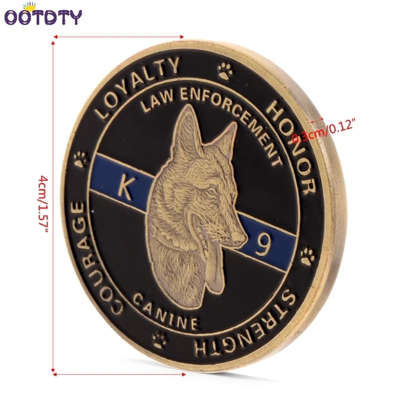 Police Dog Guardians Law Enforcement Protector Commemorative Challenge Coin Gift | Дом и сад