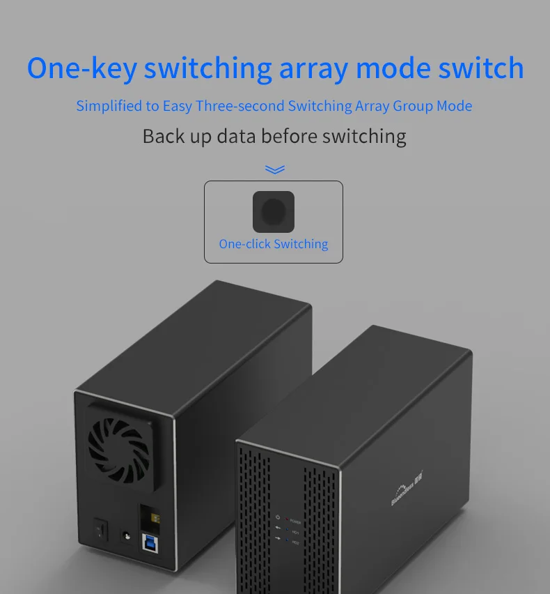 Blueendless алюминиевый инструмент бесплатно 2 отсека 3," SATA для USB 3,0 внешний жесткий диск Поддержка 2x10 ТБ диск-черный