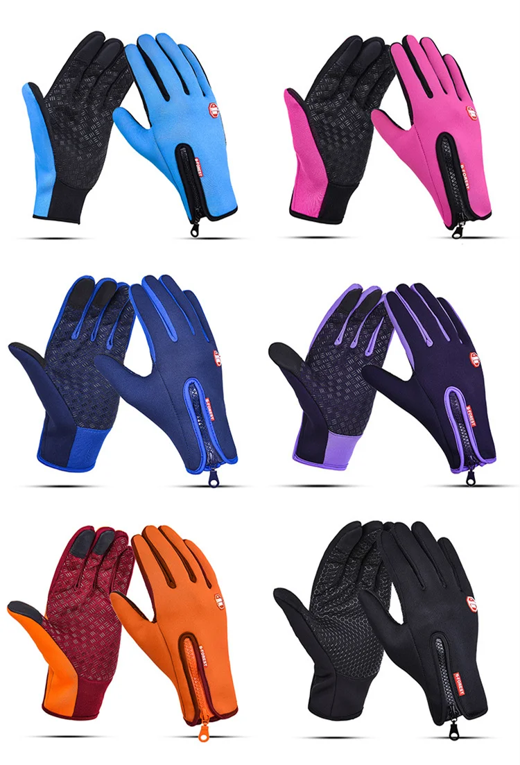Winter Touch Screen Gloves Men Warm Windproof Glove Fashion Classic Camping Hiking Motorcycle Sports Full Finger Unisex Gloves