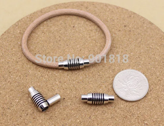 Кожаный шнур внутренний размер 4 мм 10 шт./лот магнитная застежка из родиевой меди