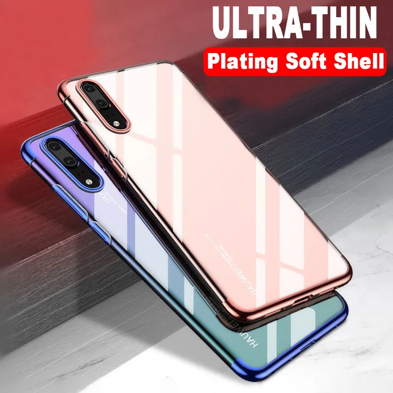 Роскошные покрытие TPU чехол для телефона huawei P20 Lite Мягкий силиконовый прозрачный