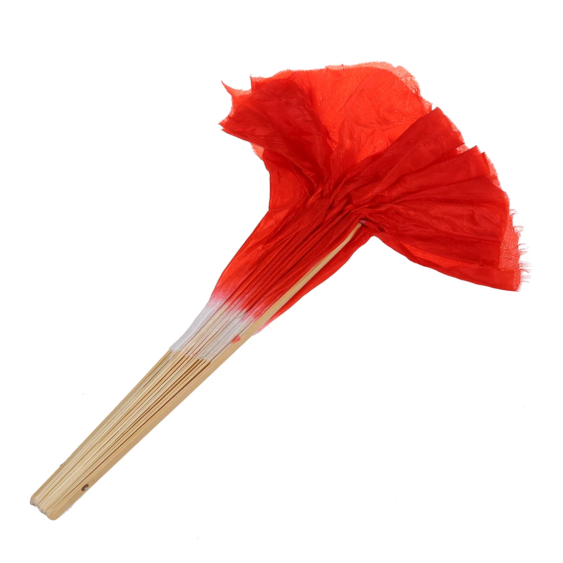 Бежевый бамбуковый ручной вентилятор с ребрами флаттер ткань Китайский народный