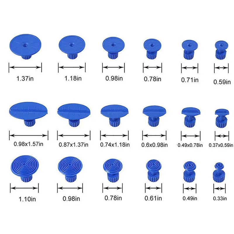 

2 in 1 Slide Hammer Dent Puller Kit Car Paintless Dent Repair Hail Removal Kit PDR Tool 18 Pulling Tabs