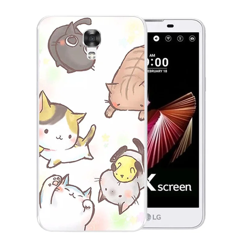 Мягкие чехлы из ТПУ для LG X Screen/X View K500N K500DS чехол с рисунком кошки Мягкий