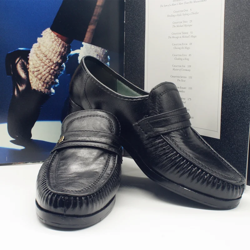 Классическая коллекция MJ кожаная обувь в стиле панк с надписью Easy Moonwalk для танцев