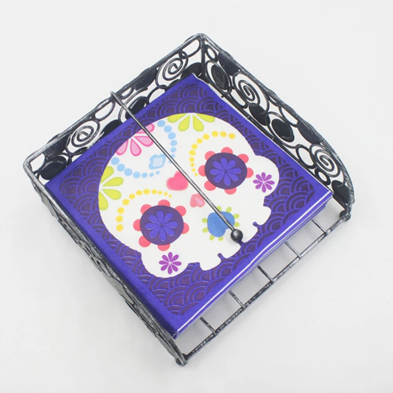 

[RainLoong] Skull Print Paper Napkins For Punk Halloween Decoration Napkin Servilleta 33x33cm 1 pack (20pcs/pack)