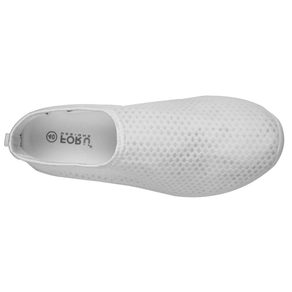 Женские туфли без шнуровки FORUDESIGNS черные легкие дышащие сетчатые на плоской