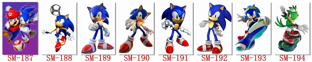 Пользовательские холст настенные фрески Соник плакат с ежом Super Smash Bros обои Sonic украшения игры Марио наклейки#0486