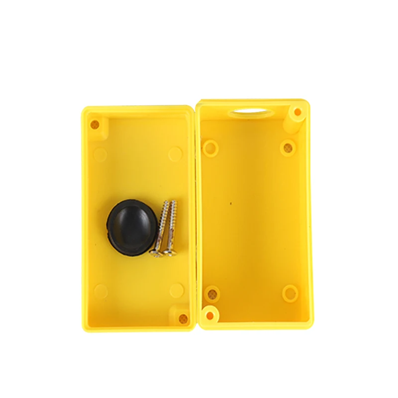 Бесплатная доставка 16 мм станция управления пластик 1 отверстие желтая кнопка swith