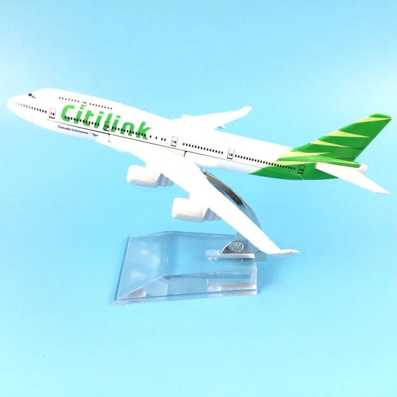 

AIR PASSENGER PLANE 747 CITILINK AIRCRAFT MODEL MODEL PLANE SIMULATION 16CM ALLOY CHRISTMAS TOYS GIFTS CHILDREN