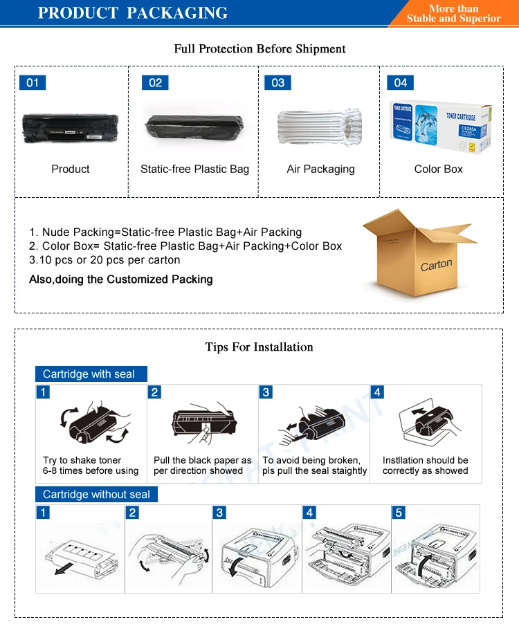 HENGFAT бренда! CE285A 85A 285A тонер-картридж для hp Laserjet pro P1102 1102W M1132 M1210 M1212nf M1214nfh M1217