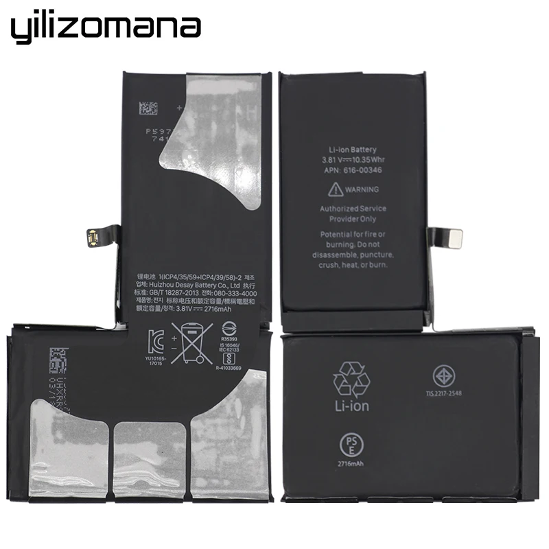 YILIZOMANA Оригинальный аккумулятор для мобильного телефона Apple iPhone X емкость 2716mAh