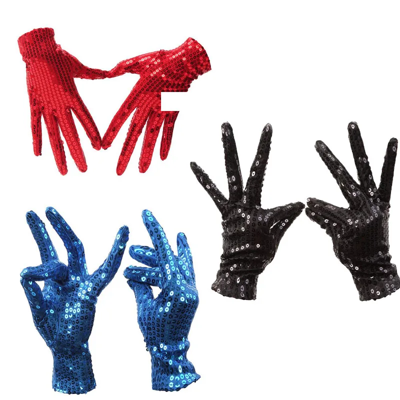 Перчатки на запястье с блестками для взрослых Хэллоуин вечеринок танцев сцены