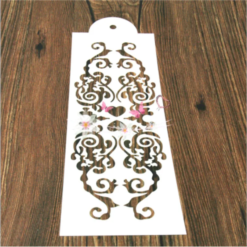 1 шт. многоразовый трафарет в форме короны с винтажным узором