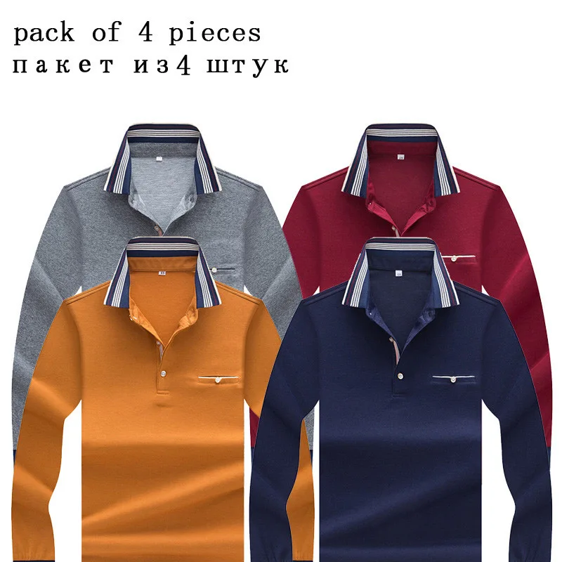 4 шт./лот осенняя брендовая одежда новая мужская рубашка поло мужские