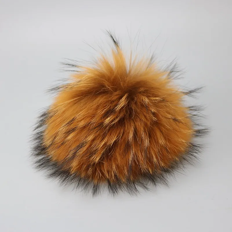 Помпоны из натурального меха енота роскошные меховые шарики для вязаной шапки